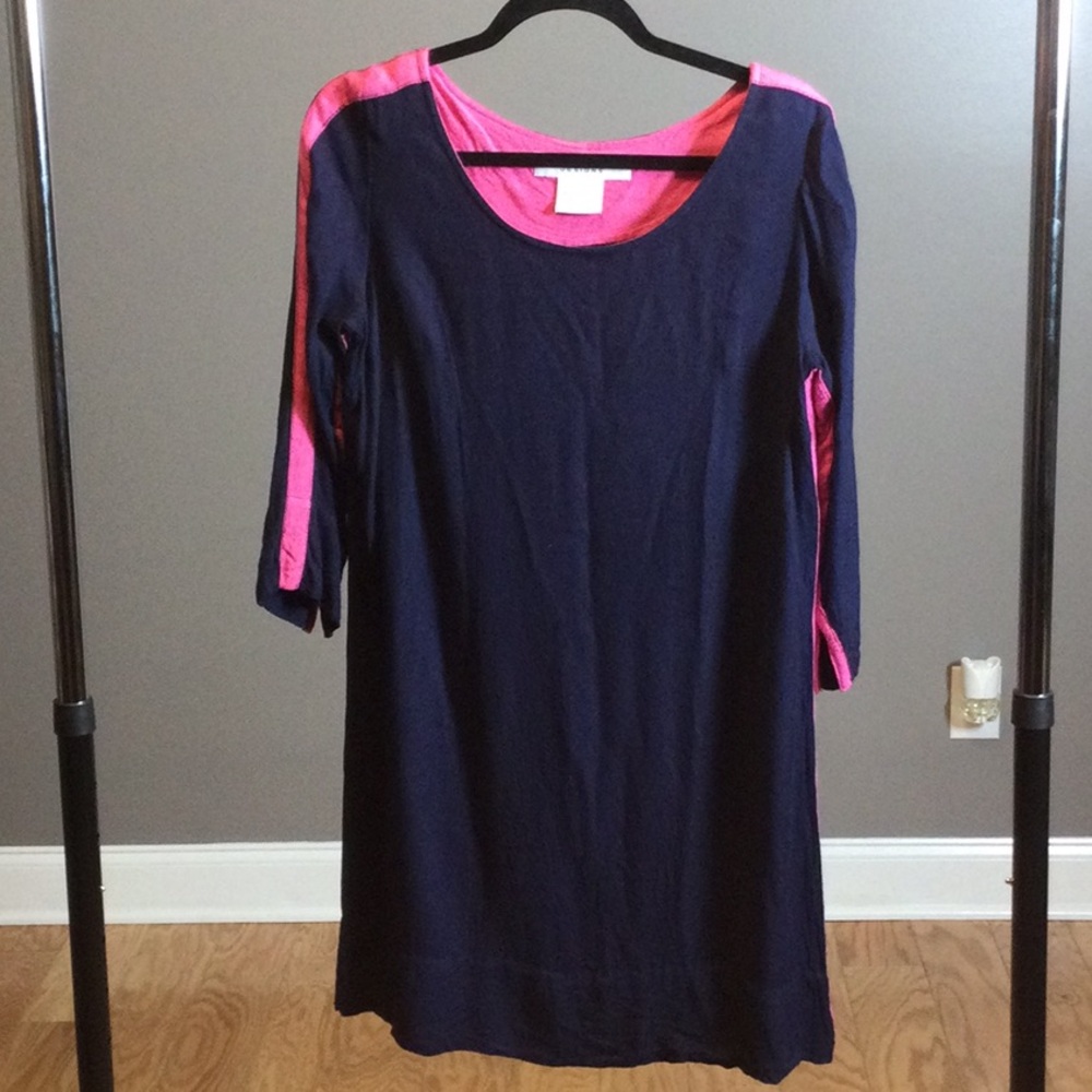 M Gretchen Scott Designs Navy and Pink Dress